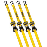 DXBC18004 1,800-lb Ratchet Tie-Down Straps, 1.25-in x 12-ft, 4-pk C7L3 - product image 1