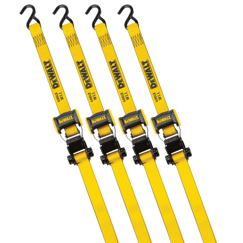 DXBC18004 1,800-lb Ratchet Tie-Down Straps, 1.25-in x 12-ft, 4-pk C7L3