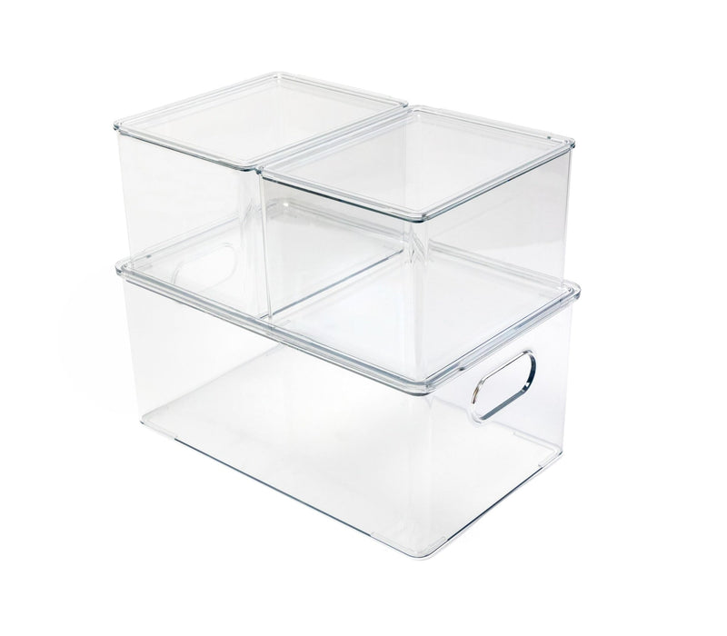 Clear Storage Bin Set, 3-pc U6M1