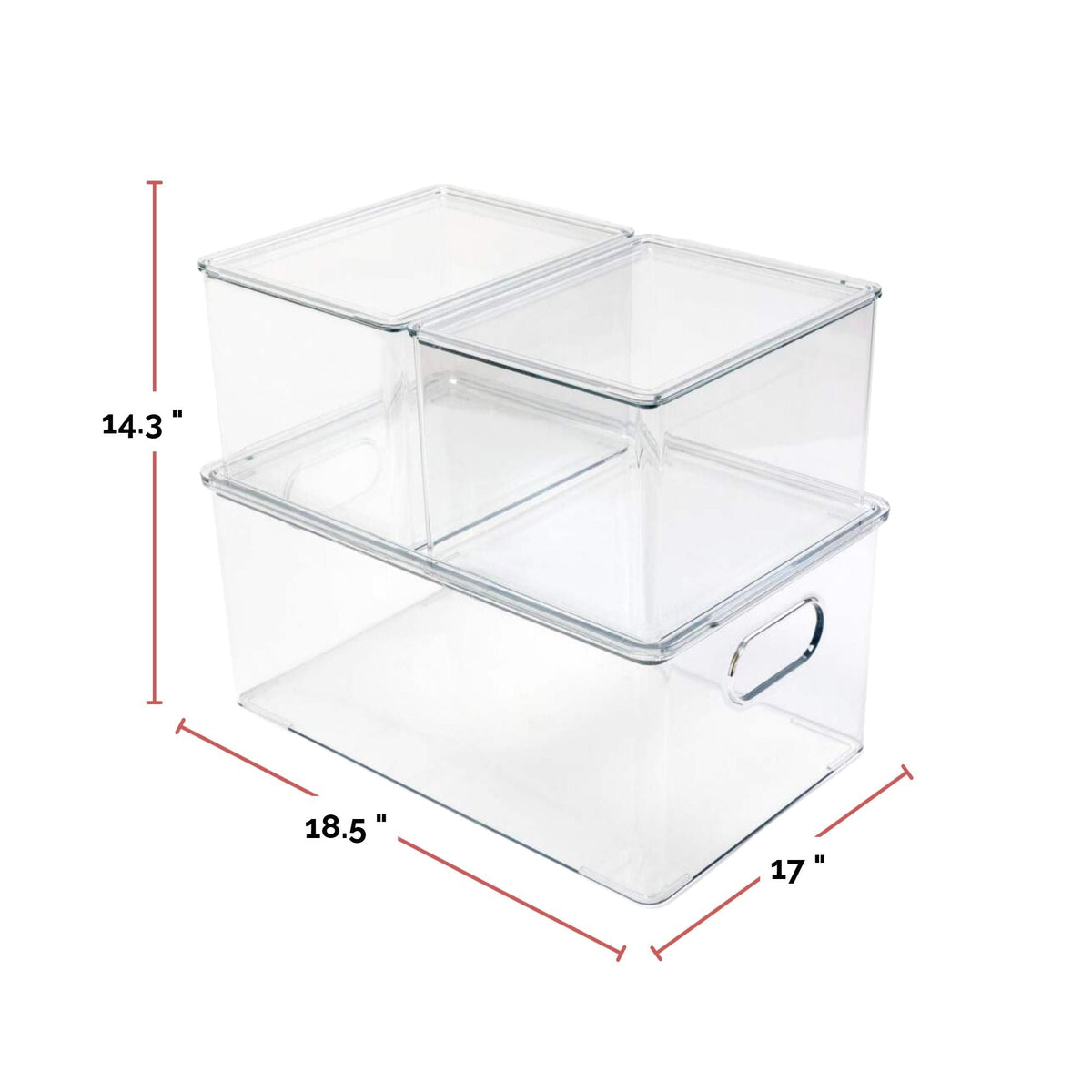 Clear Storage Bin Set, 3-pc U6M1 - product image 6