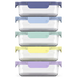 Colour Lock Glass Meal Prep Food Storage Container Set with Leakproof Lids, 10-pc G9N0 - product image 1