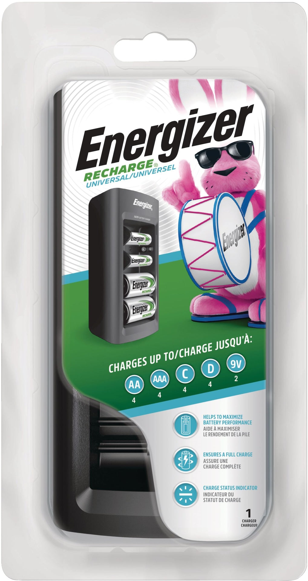 CHFC Universal Battery Charger For NiMH Rechargeable Batteries, AA/AAA/C/D/9V I7D9 - product image 1