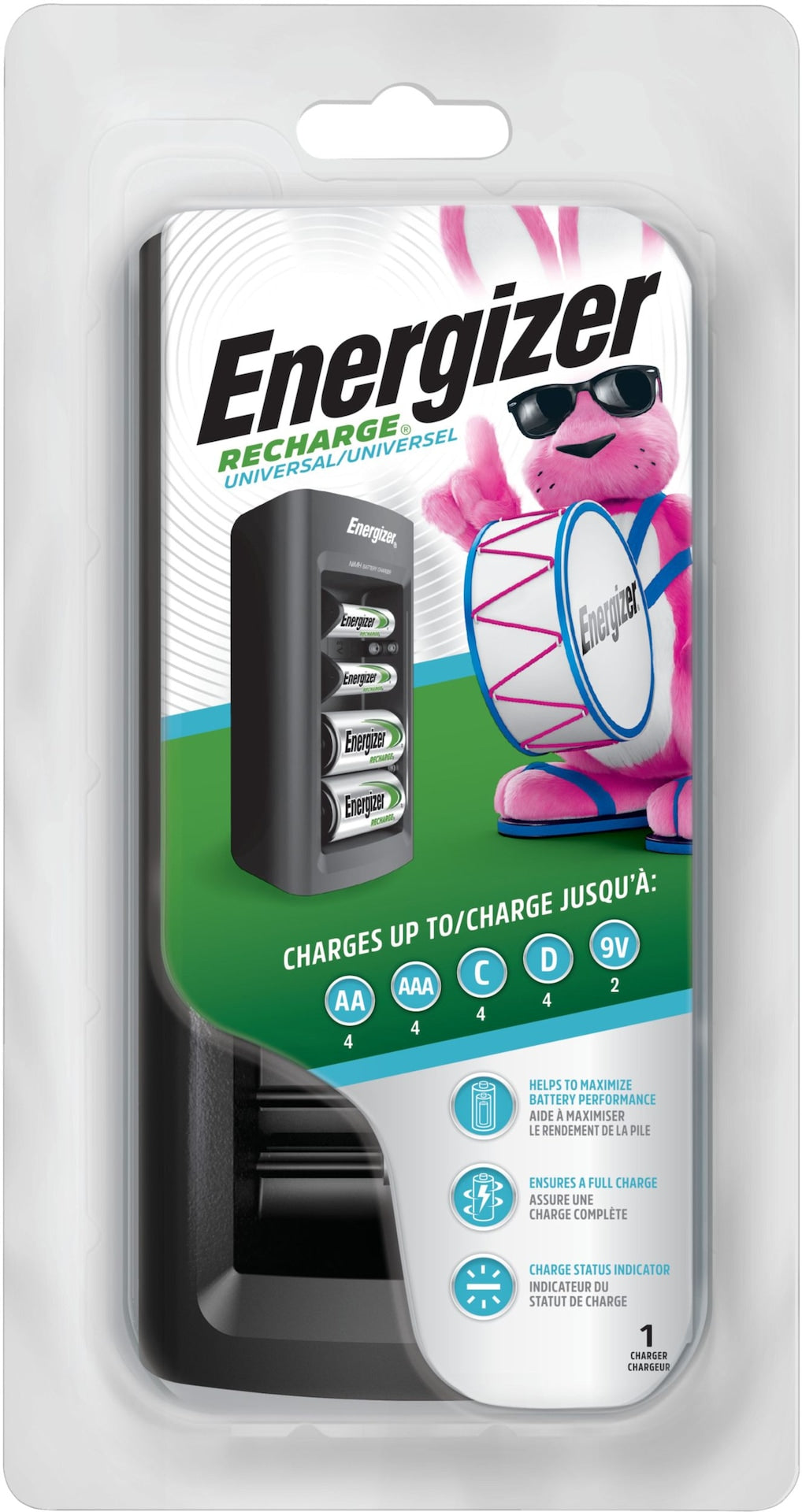 CHFC Universal Battery Charger For NiMH Rechargeable Batteries, AA/AAA/C/D/9V I7D9 - product image 2