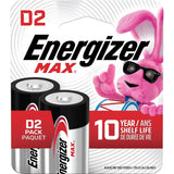 Max 2-pk D Alkaline Batteries, Long Lasting, All Purpose U4J1 - product image 1
