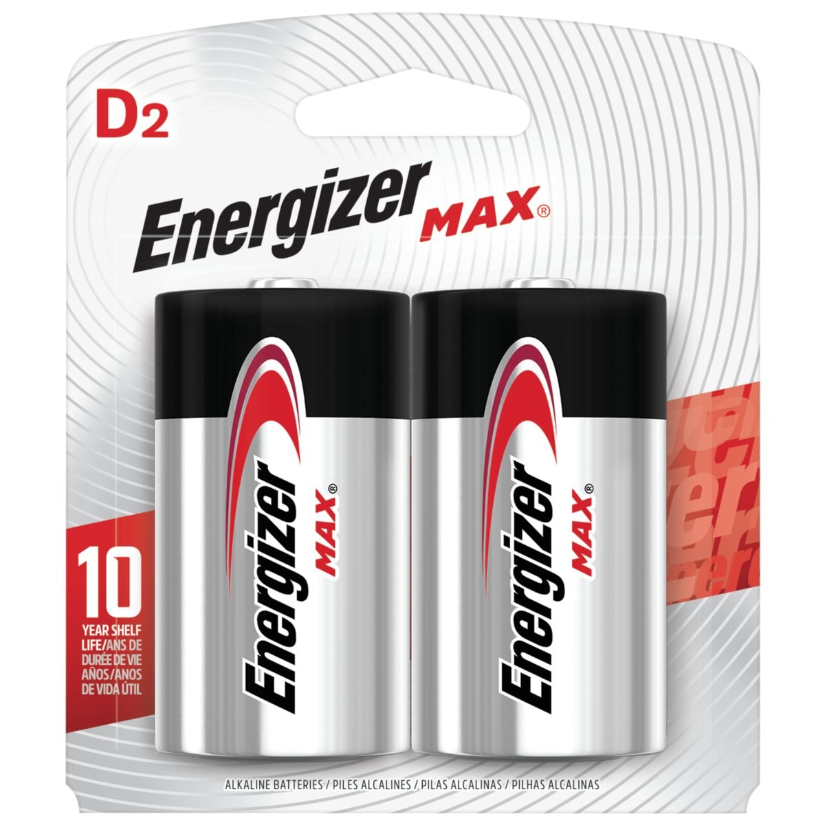 Max 2-pk D Alkaline Batteries, Long Lasting, All Purpose U4J1 - product image 2