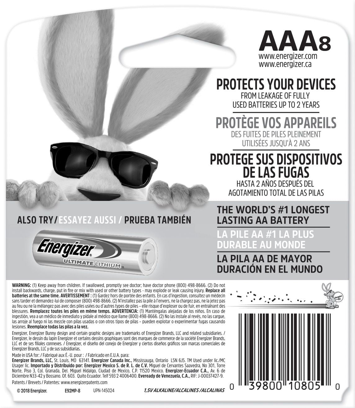 Max 8-pk AAA Alkaline Batteries, Long Lasting, All Purpose H9A6 - product image 3
