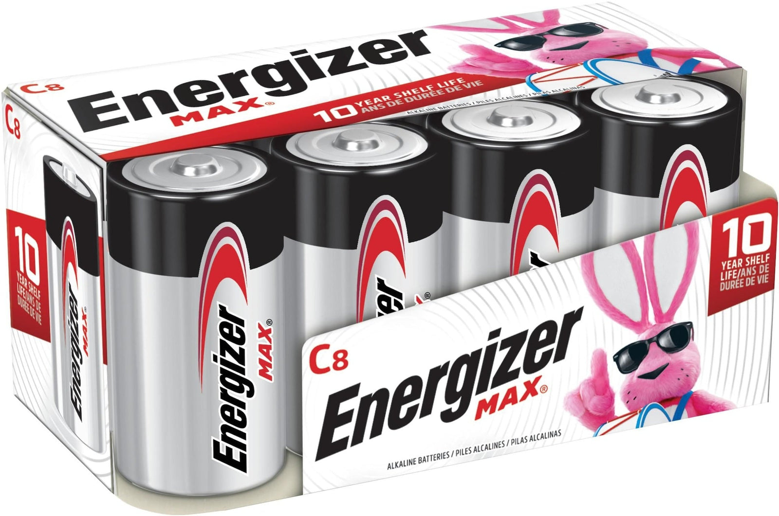 Max C Batteries, Long Lasting, All Purpose, Alkaline, 8-pk S3S3 - product image 1
