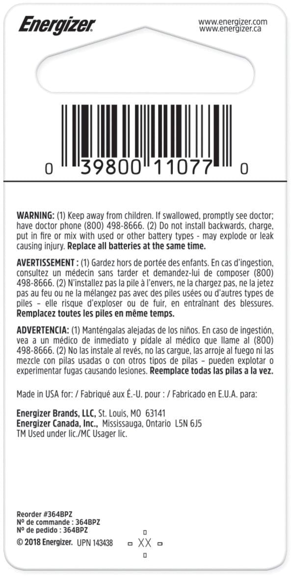 Silver Oxide 1-pk 365/363 SR621SW 1.5V / 1.5 Volt Button Cell Watch Battery U9L2 - product image 2