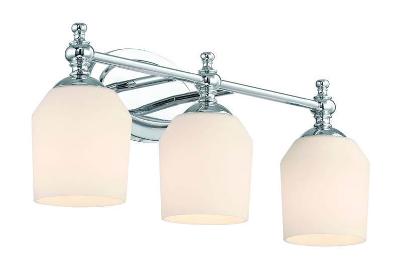 3 Light Vanity Light with Etched Shades A3Z6