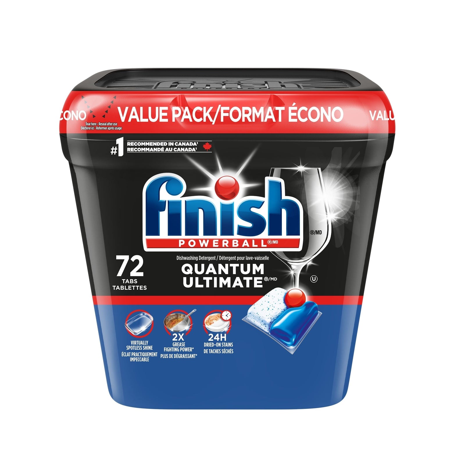 Quantum Ultimate Dishwasher Detergent Tabs, Fresh Scent, 72-pk G4R1 - product image 1