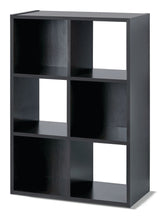6-Cube Storage Organizer, Bookcase/Bookshelf, Dark Brown Finish U1U4 - product image 1