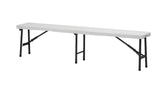 6-ft Portable Indoor/Outdoor Plastic & Metal Centre Folding Bench, White I8X6 - product image 1