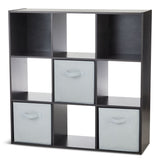 9-Cube Storage Organizer, Bookcase/Bookshelf, Black Oak Finish H0S2 - product image 1