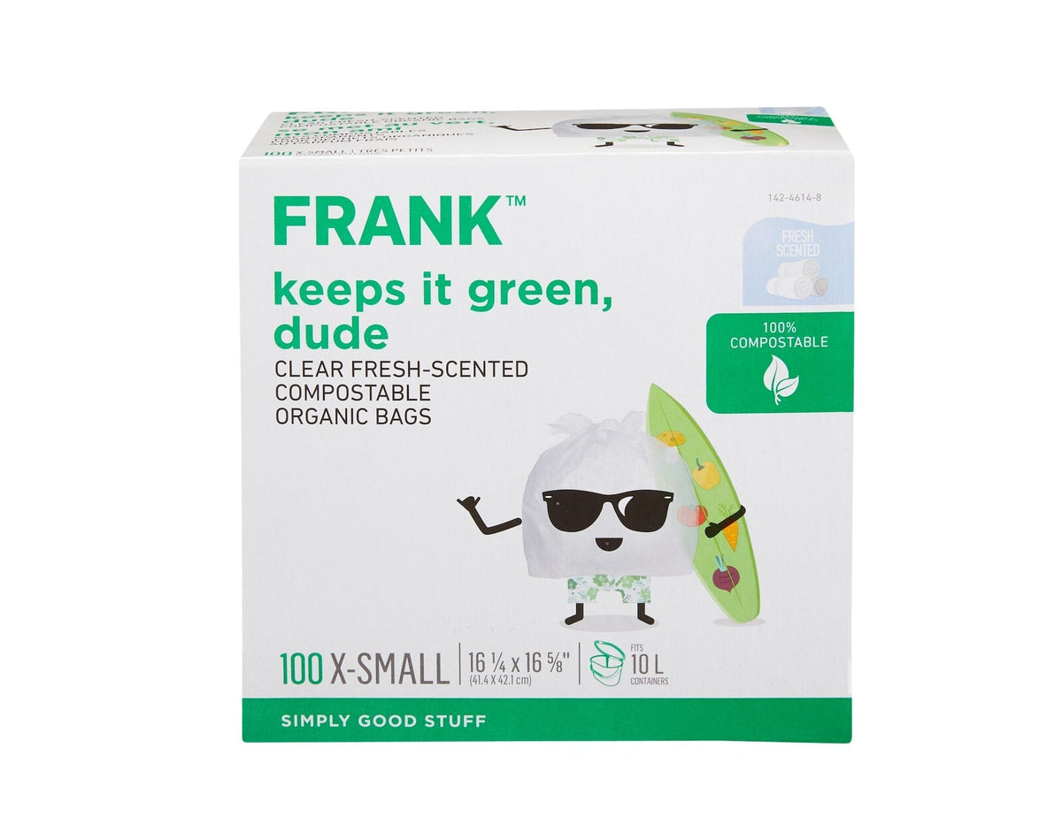 Extra-Small Organic Fresh-Scented Compostable Food Waste Bags, 100-pk, Clear, 10-L O7M6 - product image 1