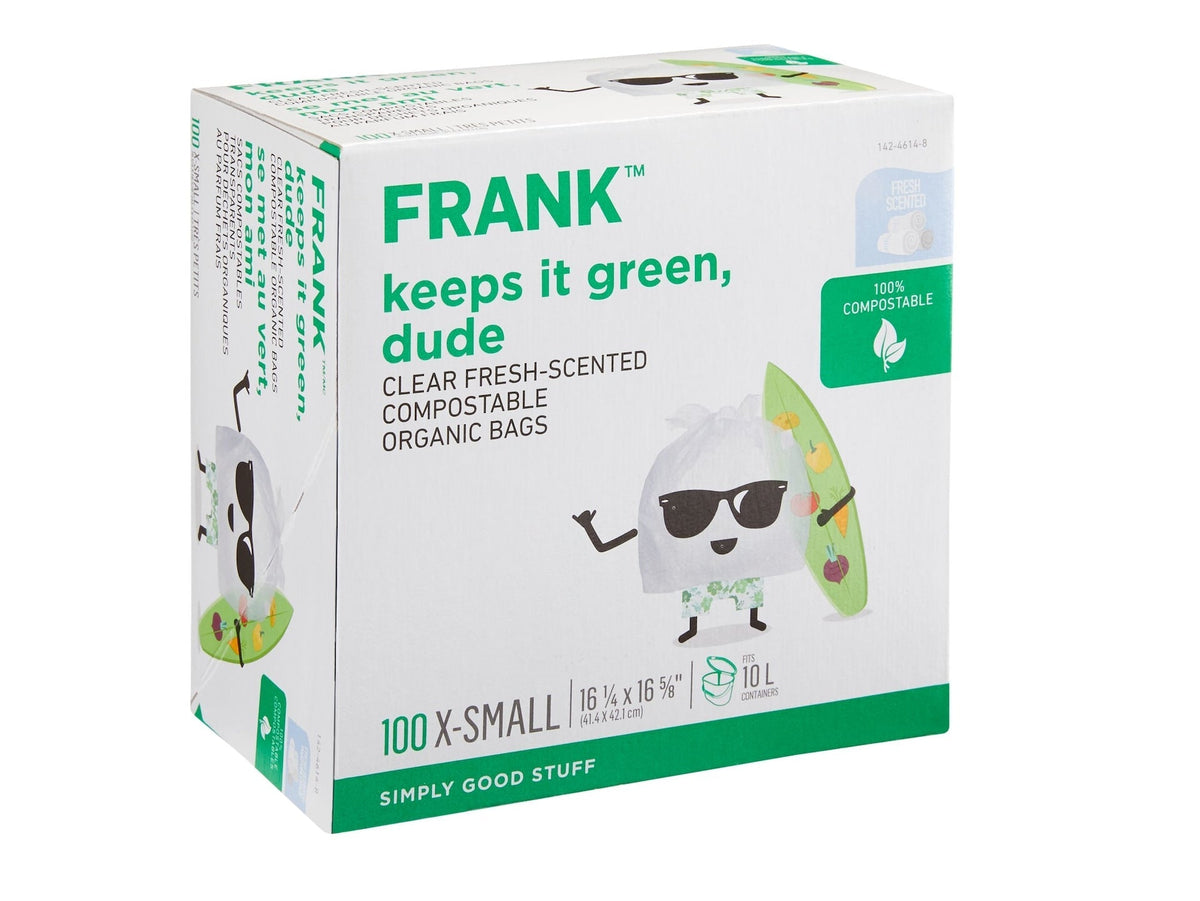 Extra-Small Organic Fresh-Scented Compostable Food Waste Bags, 100-pk, Clear, 10-L O7M6 - product image 2