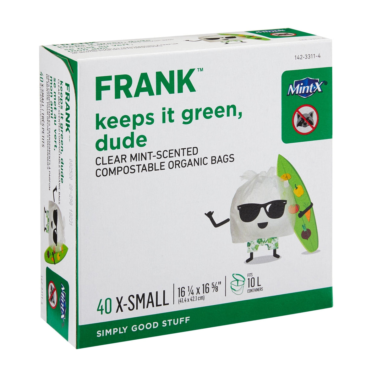 Extra-Small Organic Mint Scented Compostable Food Waste Bags, 40-pk, Clear, 10-L H8R4 - product image 2