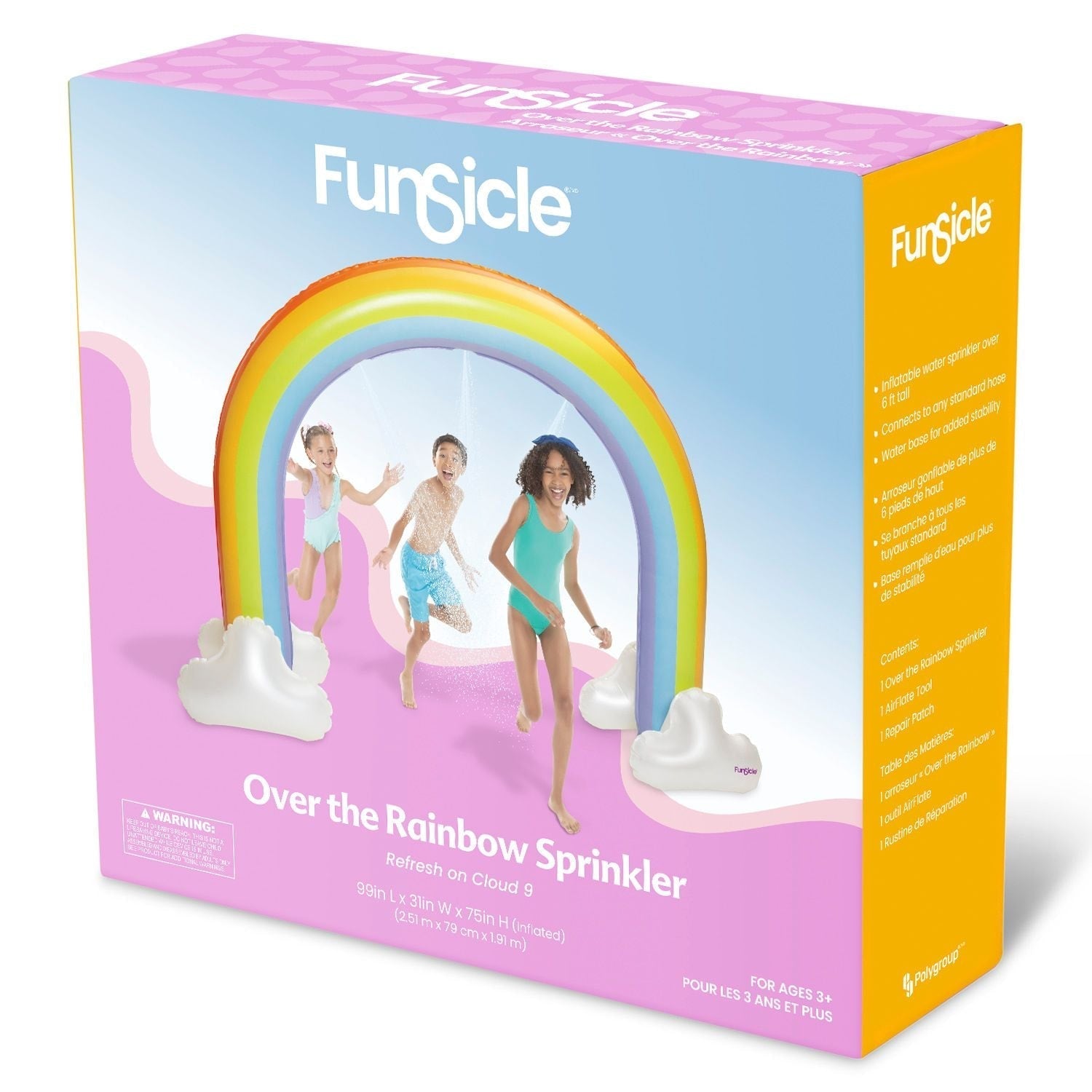 Over the Rainbow Giant Inflatable Outdoor Sprinkler with Built-In Water Sprayers I4R4 - product image 1