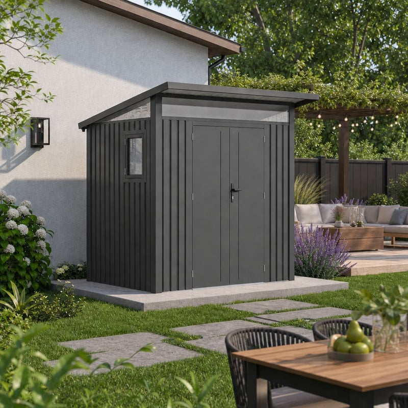 Penguin Arvada Metal Shed, Dark Grey V9Z7
