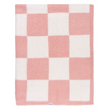 Childrenwear Pink Checkered Silky Mink Baby Blanket M7T5 - product image 1