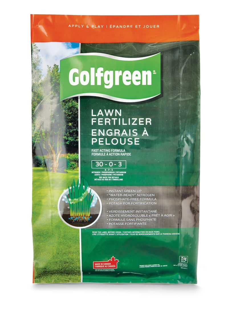 Lawn Fertilizer, 30-0-3, 25-kg S9C9