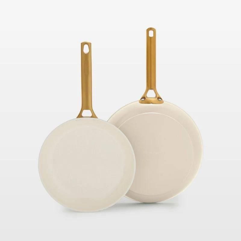 Luxe 2pc Ceramic Frypan set - cream C3Z0 - product image 1