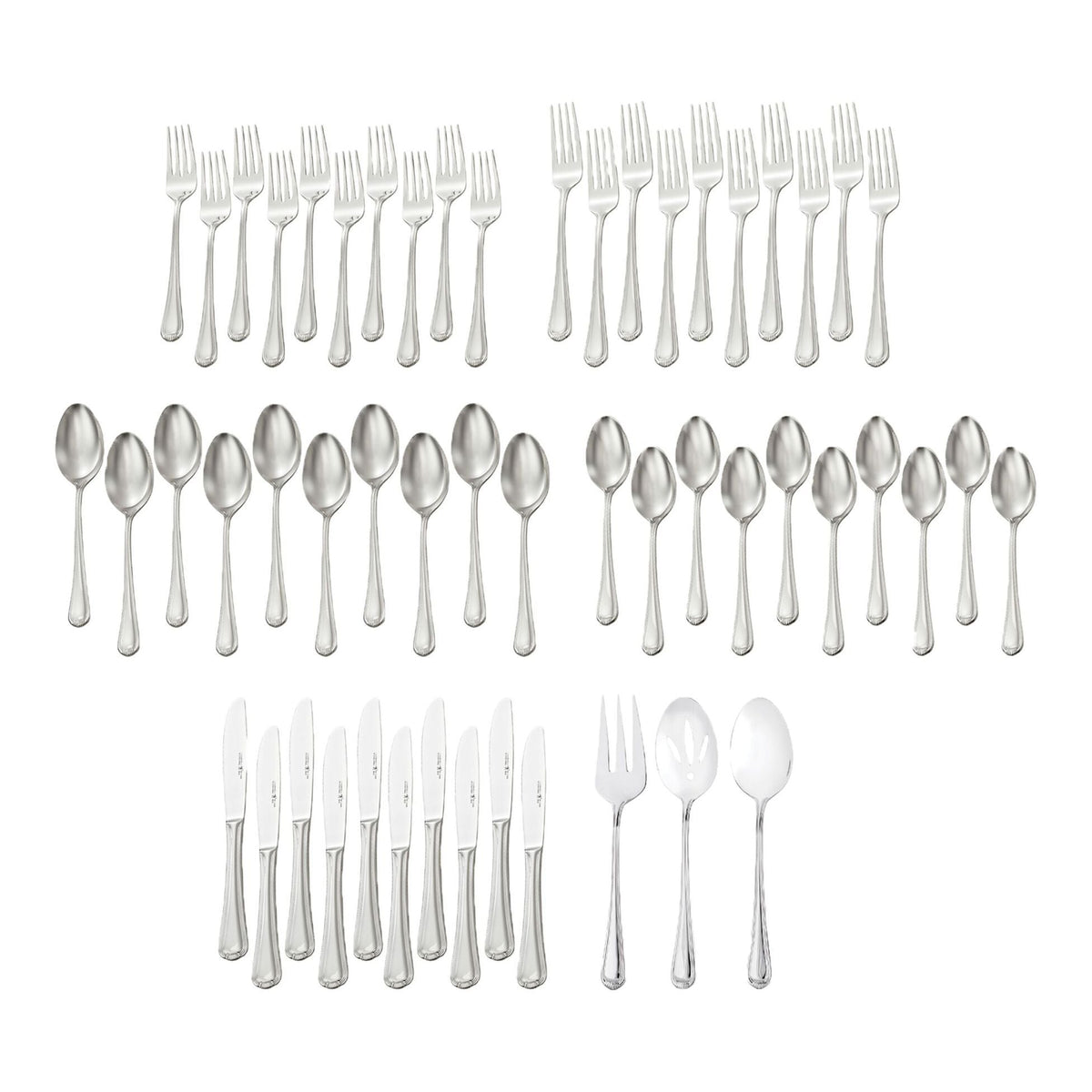 Metrona Flatware Set, Serves 10, 53-pc, Dishwasher Safe K2O9 - product image 1