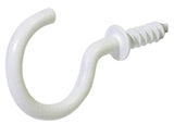 Steel Vinyl Mug Cup Hooks, Screw-In, White, 7/8-in, 40-pk L2Z6 - product image 1