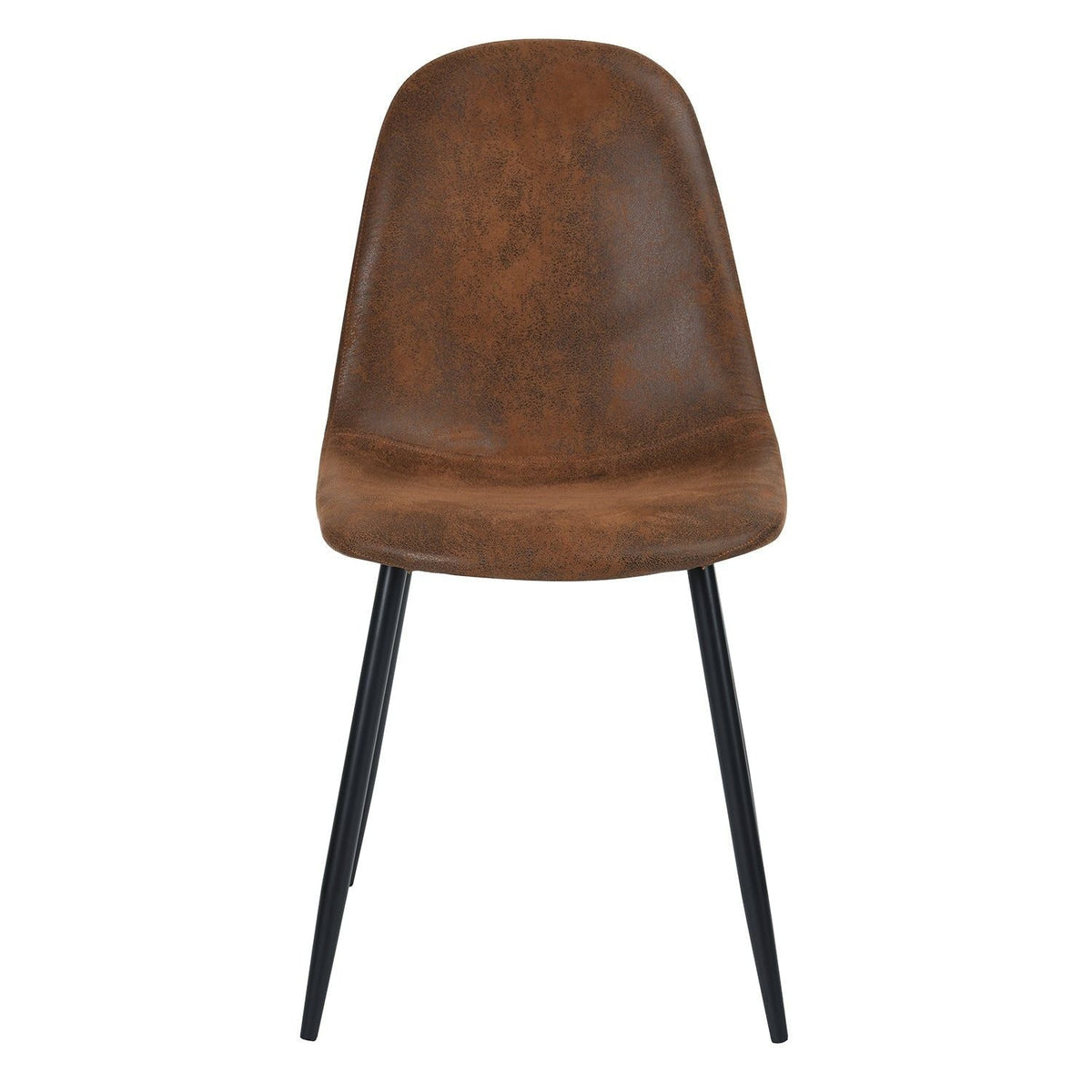 Mid-Century Dining Chairs, Brown Suede, 4-pk F9U1 - product image 1