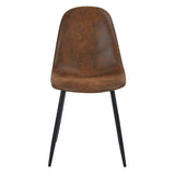 Mid-Century Dining Chairs, Brown Suede, 4-pk F1R5 - product image 1