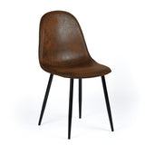 Mid-Century Dining Chairs, Brown Suede, 4-pk F9U1 - product image 3