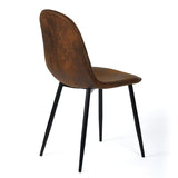 Mid-Century Dining Chairs, Brown Suede, 4-pk F9U1 - product image 7