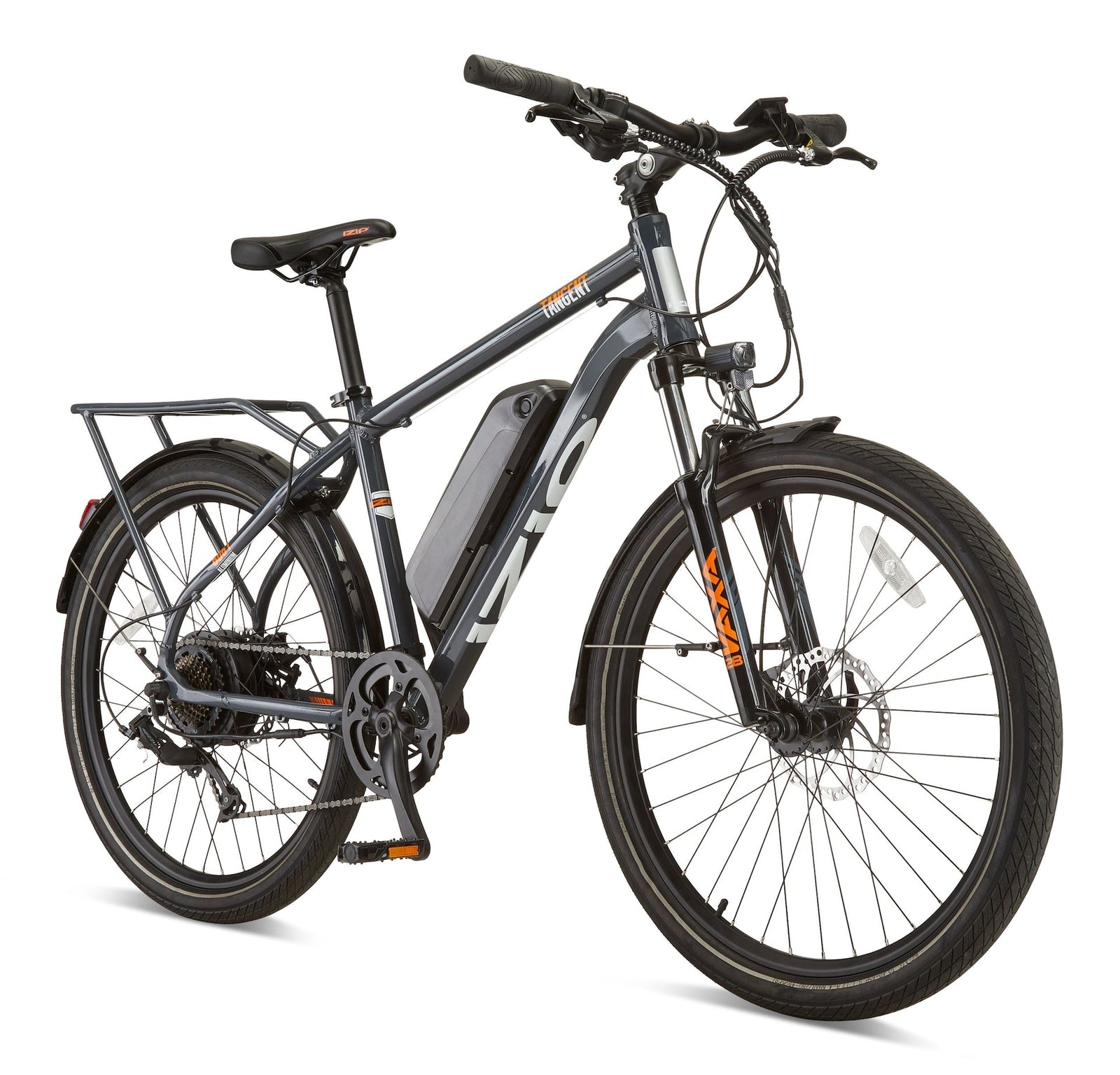 iZip Tangent All-Terrain 48V Electric Bike with Storage Carrier, 26-in Wheel, Grey M4B1 - product image 1