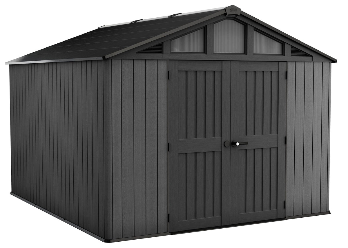 Apex Resin 2-Door Outdoor Storage Shed with Full Length Skylight, Grey, 10-ft x 11.5-ft W2Y3 - product image 1