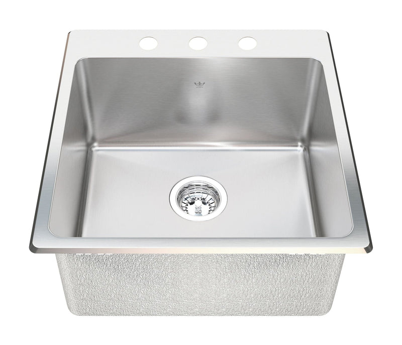 Steel Queen Dual Laundry Mount Single Sink,10-in deep P2M8