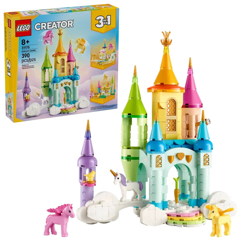 Creator 3-in-1 Unicorn Castle - 31175, 390-pcs, Ages 8+ N7C6