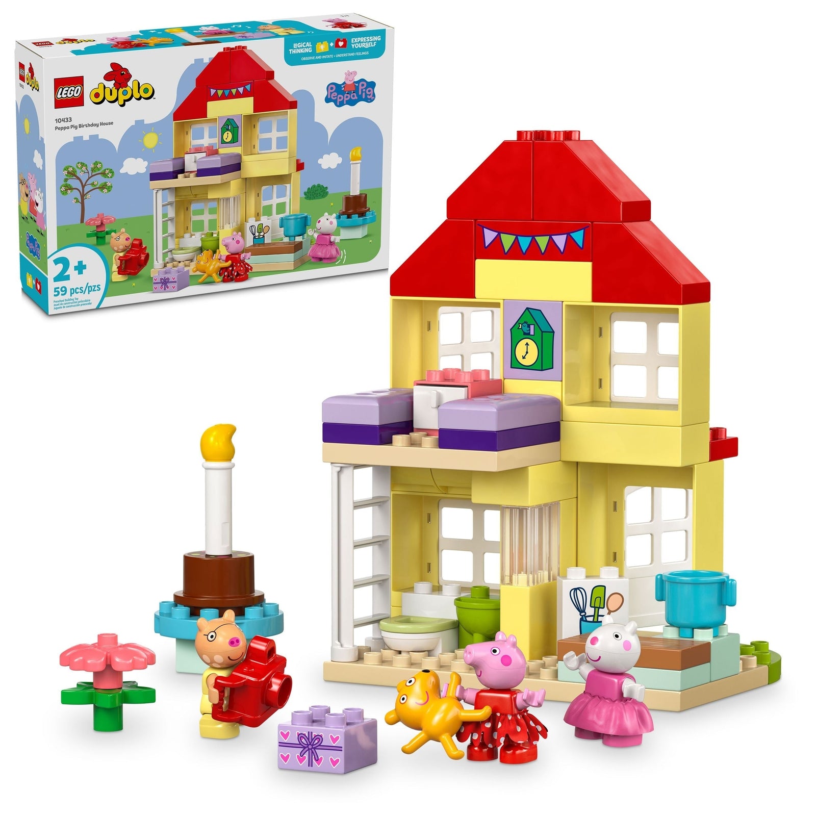 DUPLO Peppa Pig Birthday House Preschool Building Toy Set, 59-pc A0O2 - product image 1
