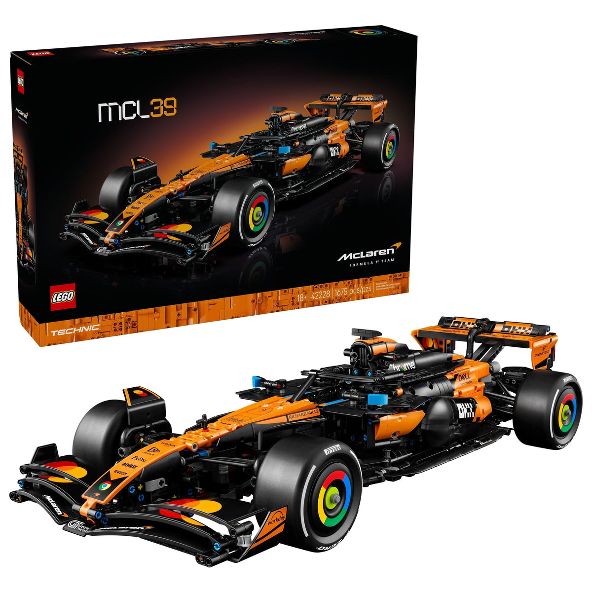 Technic McLaren MCL39 Formula 1 Car Building Set - 42228, 1675-pcs, Ages 18+ T7X9 - product image 1