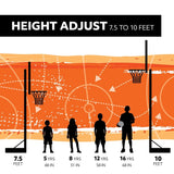 In-Ground Crank Adjust Bolt Down Outdoor Basketball Hoop, 50-in I5D5 - product image 3
