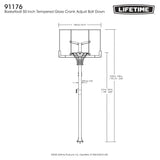 In-Ground Crank Adjust Bolt Down Outdoor Basketball Hoop, 50-in I5D5 - product image 5