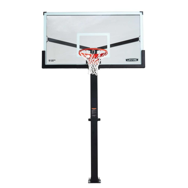 Mommoth Bolt Down Basketball Hoop with 72-in Tempered Glass H5V8