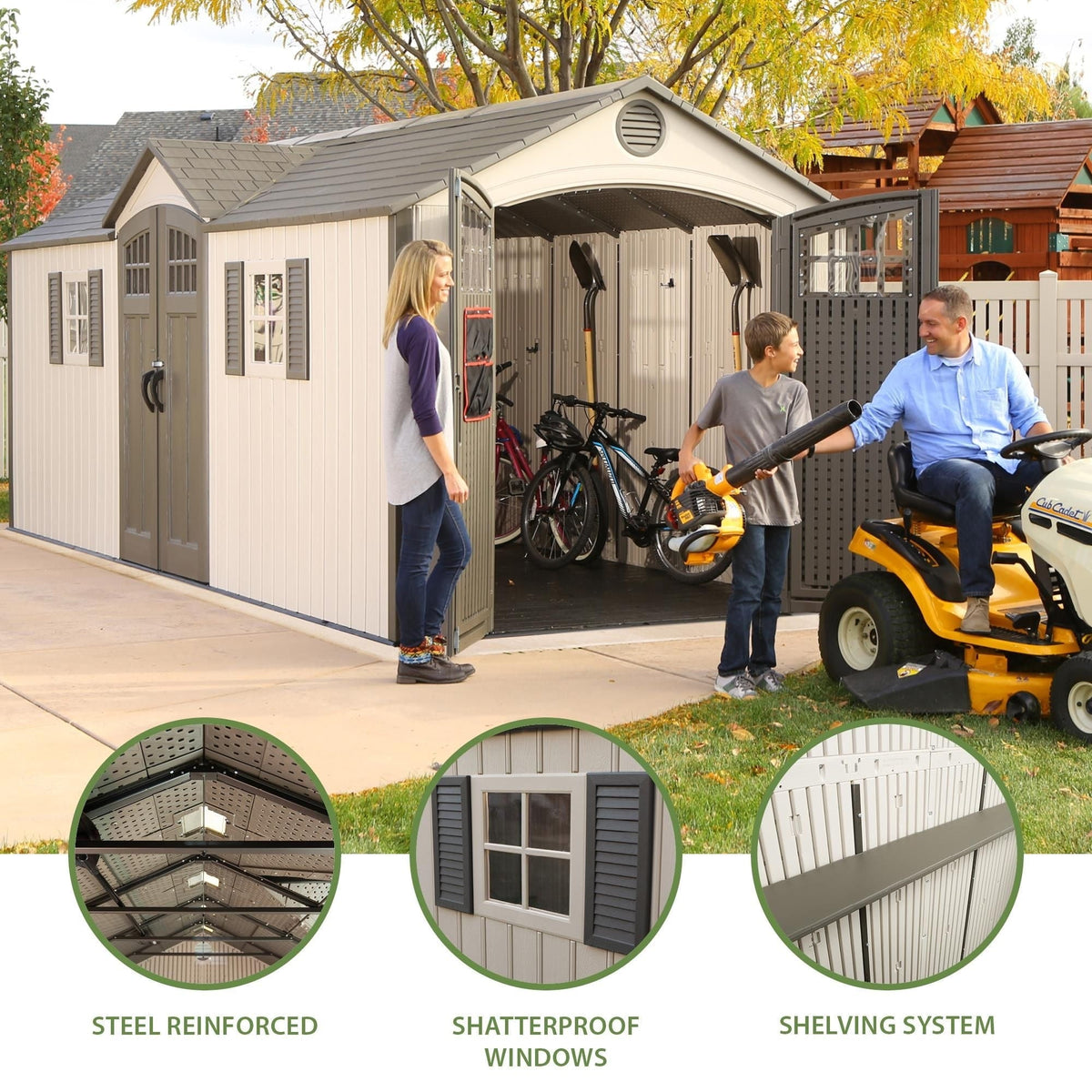 Outdoor Storage Shed with Dual Side Entry, 20 x 8-ft G9N4 - product image 3