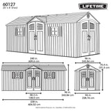 Outdoor Storage Shed with Dual Side Entry, 20 x 8-ft O7M1 - product image 4