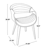 Symphony Faux Leather Dining/ Accent Chair, Cream L0W3 - product image 7