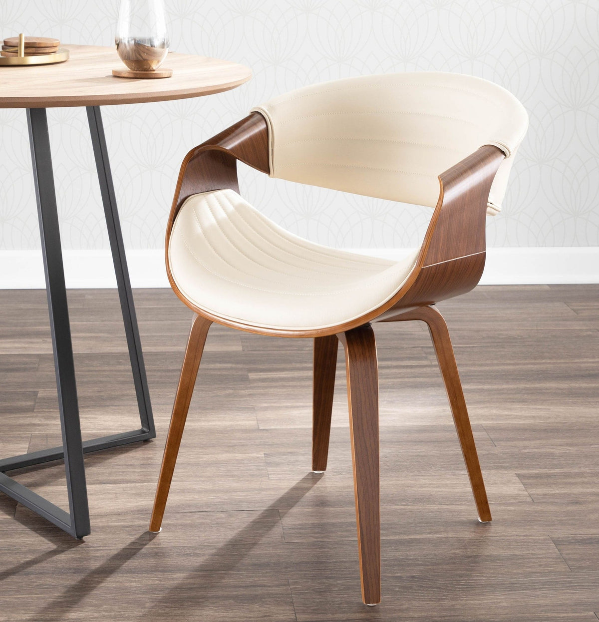 Symphony Faux Leather Dining/ Accent Chair, Cream F1M5 - product image 8