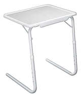 Kleen Tilt-a-Table Portable Height Adjustable TV Tray/Laptop Table, White U9V1 - product image 1