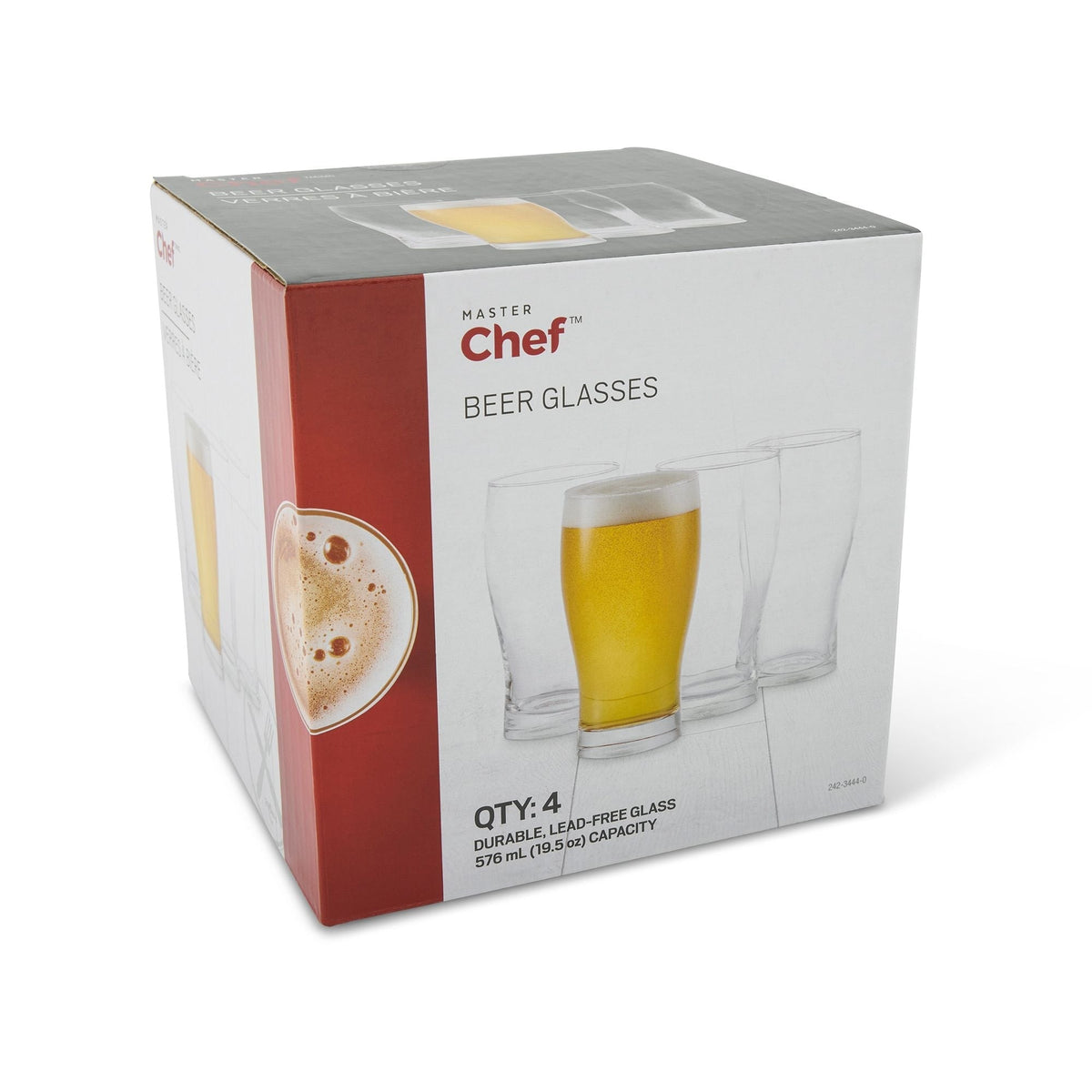 Beer Glasses Set, 540-mL, Lead-Free, 4-pc P0Z7 - product image 4