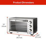 Convection Toaster Oven with 4 Functions, Stainless Steel, Black, 6-Slices Y4S6 - product image 3