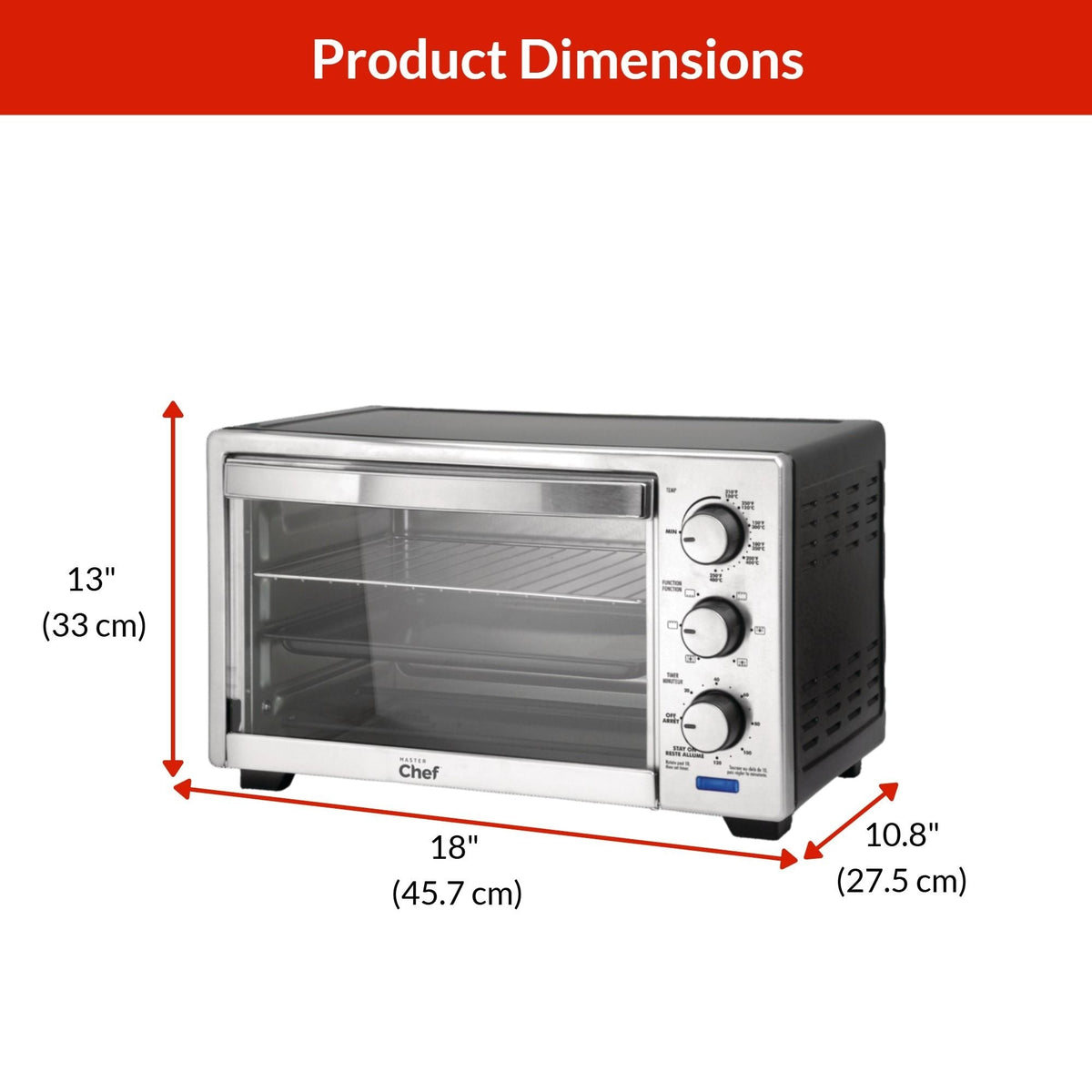 Convection Toaster Oven with 4 Functions, Stainless Steel, Black, 6-Slices Y4S6 - product image 3