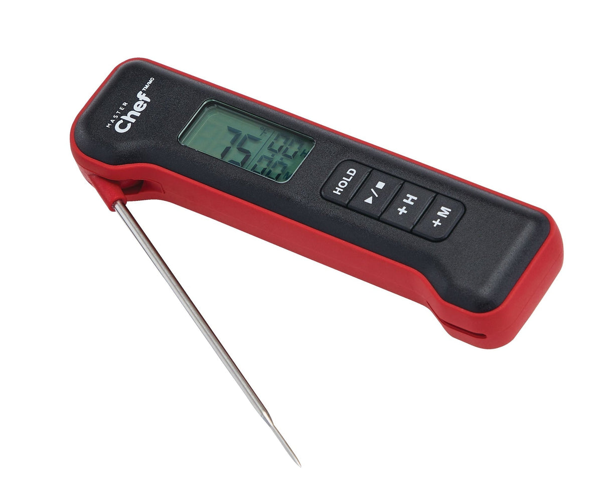 Digital Folding BBQ Food & Meat Thermometer with Stainless Steel Probe D3G8 - product image 1