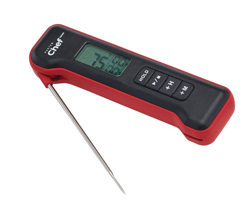 Digital Folding BBQ Food & Meat Thermometer with Stainless Steel Probe D3G8